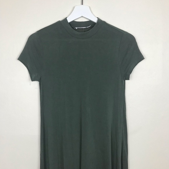 April Spirit Mock Neck Casual Dress in Olive - Picture 3 of 5